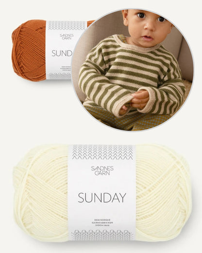 Pascal Sweater Baby | Knitting kit with printed instructions 2413 Mykt Start Baby 