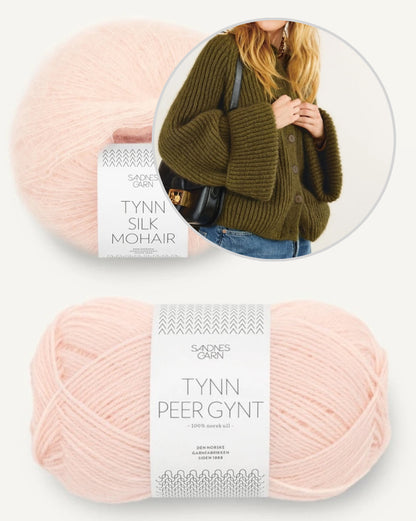 Penny Cardigan aus der Sandnes Kollektion 2409 mit Tynn Peer Gynt und Tynn Silk Mohair 8