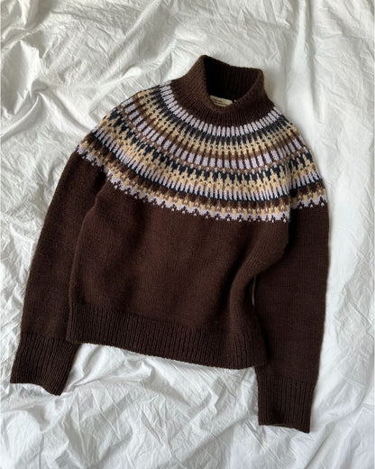 Pull Céleste | Norvégien simple avec Peer Gynt de Sandnes Garn 