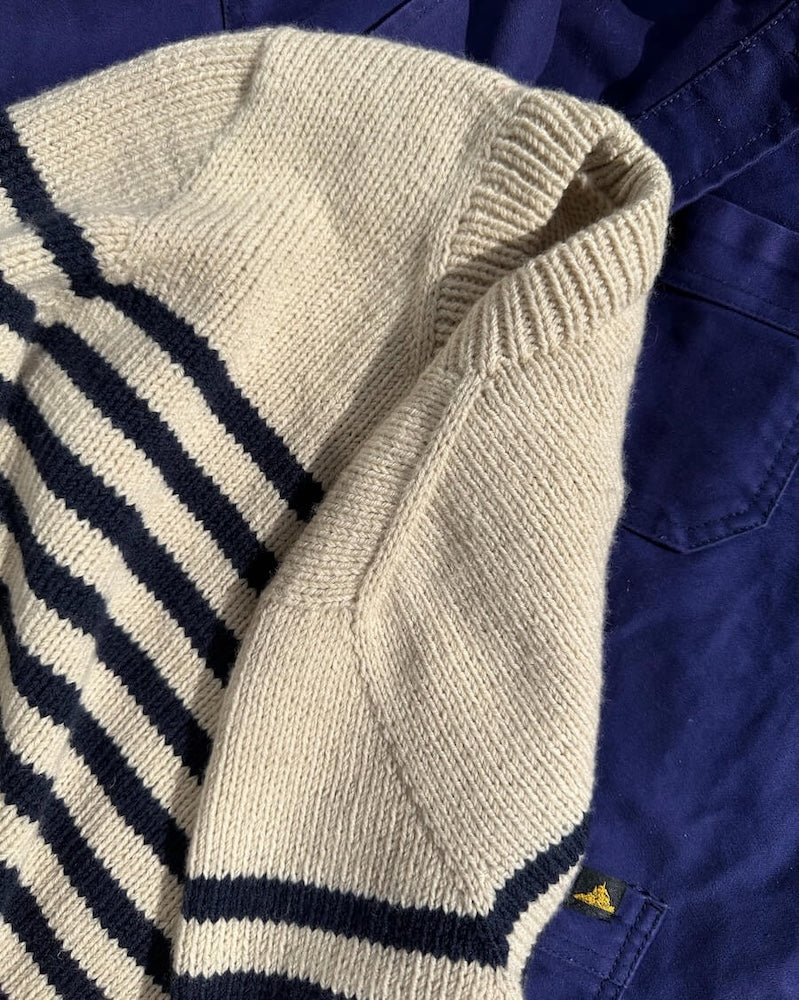 PetiteKnit, Lyon Sweater, almond - night sky, 5