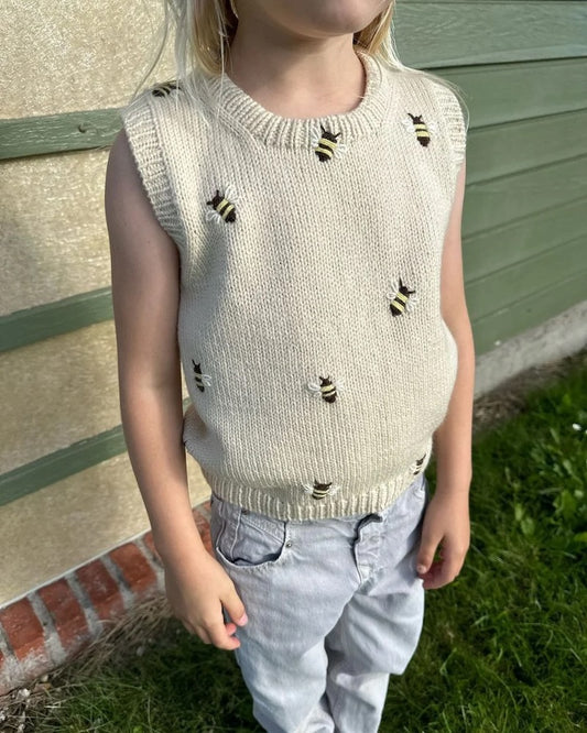 Slipover novice pour enfants | Gilet pull d'une beauté classique en Double Sunday de Sandnes Garn 