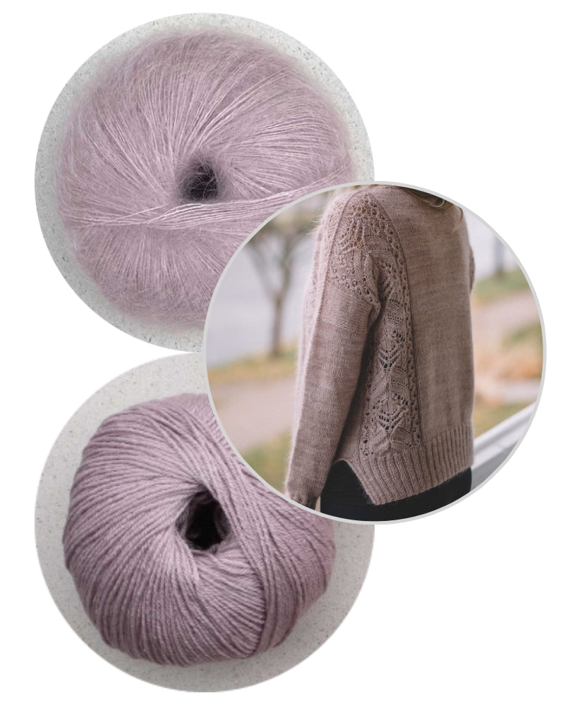 Pink Fizz Sweater von Andrea Mowry mit Saffira uns Mohair Bliss von Pascuali 8