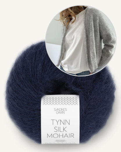 Plain Cardigan light von LeKnit mit Tynn silk Mohair von Sandnes Garn 11