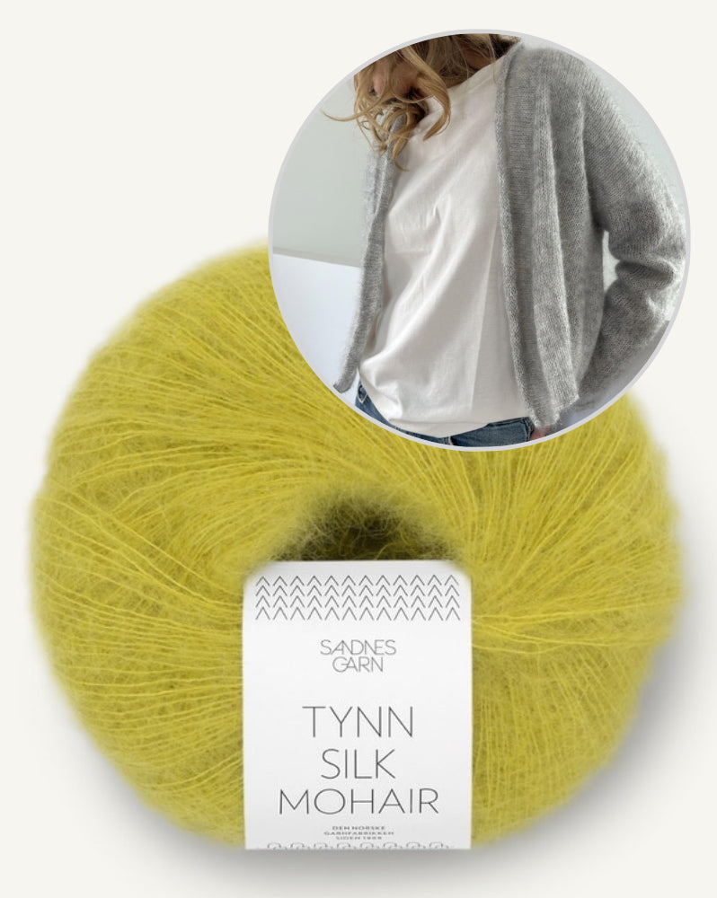 Plain Cardigan light von LeKnit mit Tynn silk Mohair von Sandnes Garn 5