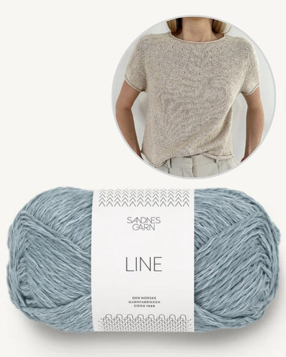 Leknit Plain Yoke Tee mit Line von Sandnes Garn 8