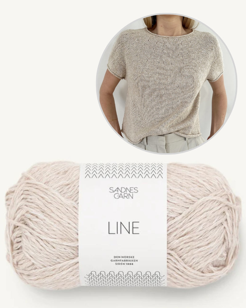 Leknit Plain Yoke Tee mit Line von Sandnes Garn 5