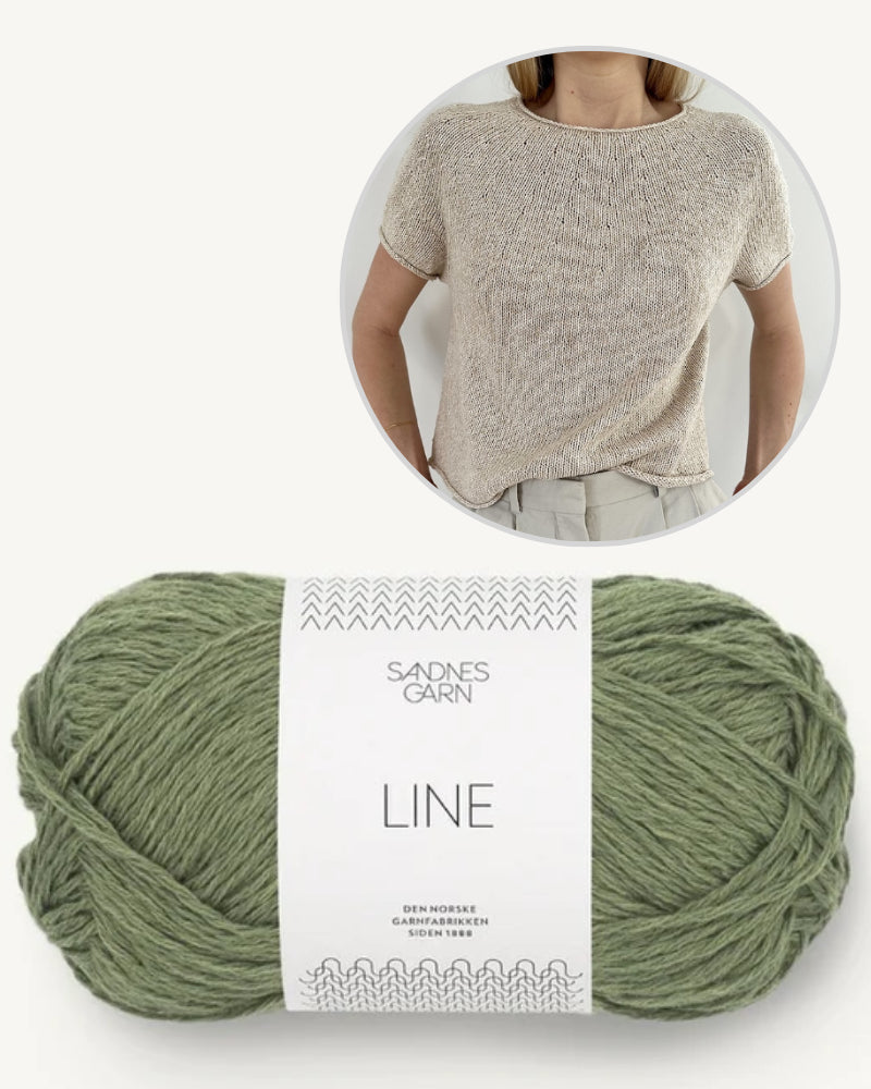 Leknit Plain Yoke Tee mit Line von Sandnes Garn 9