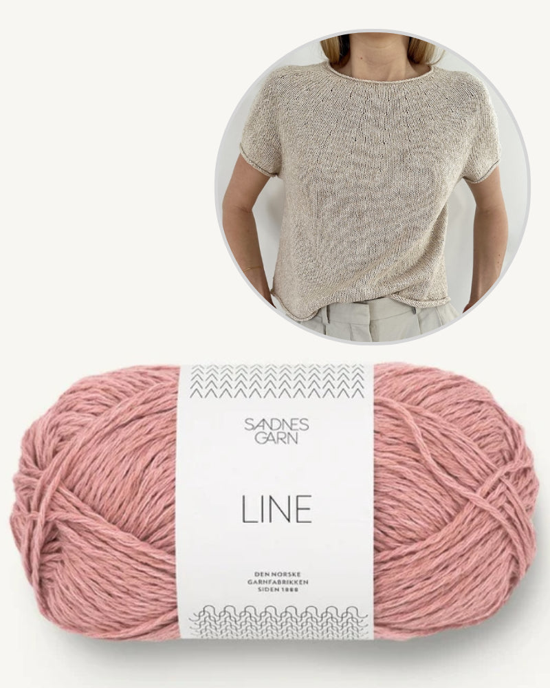 Leknit Plain Yoke Tee mit Line von Sandnes Garn 7