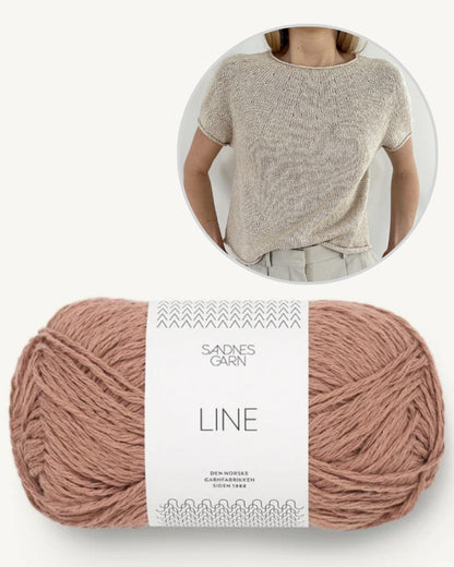 Leknit Plain Yoke Tee mit Line von Sandnes Garn 6