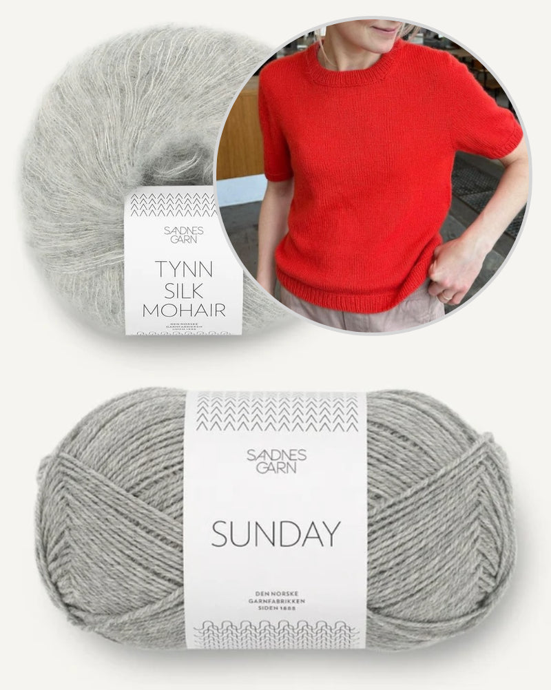 Poppy Tee von PetiteKnit mit Sunday und Tynn Silk Mohair von Sandnes Garn 10