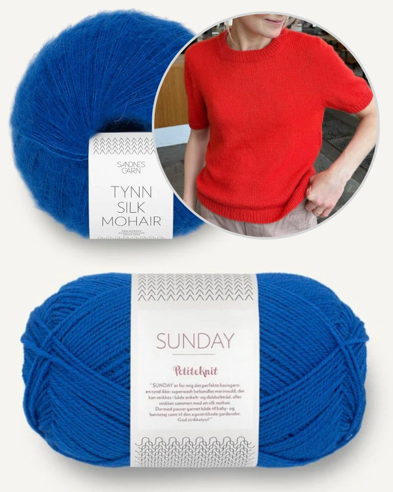 Poppy Tee von PetiteKnit mit Sunday und Tynn Silk Mohair von Sandnes Garn 8