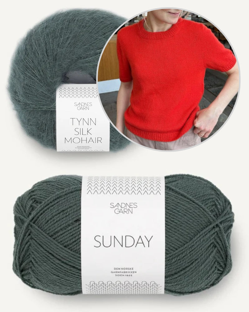 Poppy Tee von PetiteKnit mit Sunday und Tynn Silk Mohair von Sandnes Garn 12