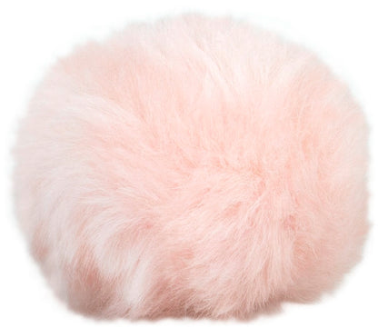 Mini faux fur pompom with snap button 