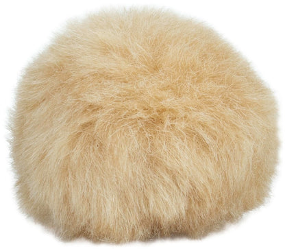 Mini faux fur pompom with snap button 