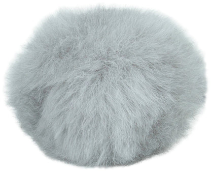 Mini faux fur pompom with snap button 