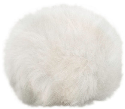 Mini faux fur pompom with snap button 