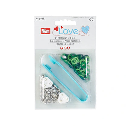 Prym, love collection, Druckknöpfe Set mit Werkzeug, grün, 2