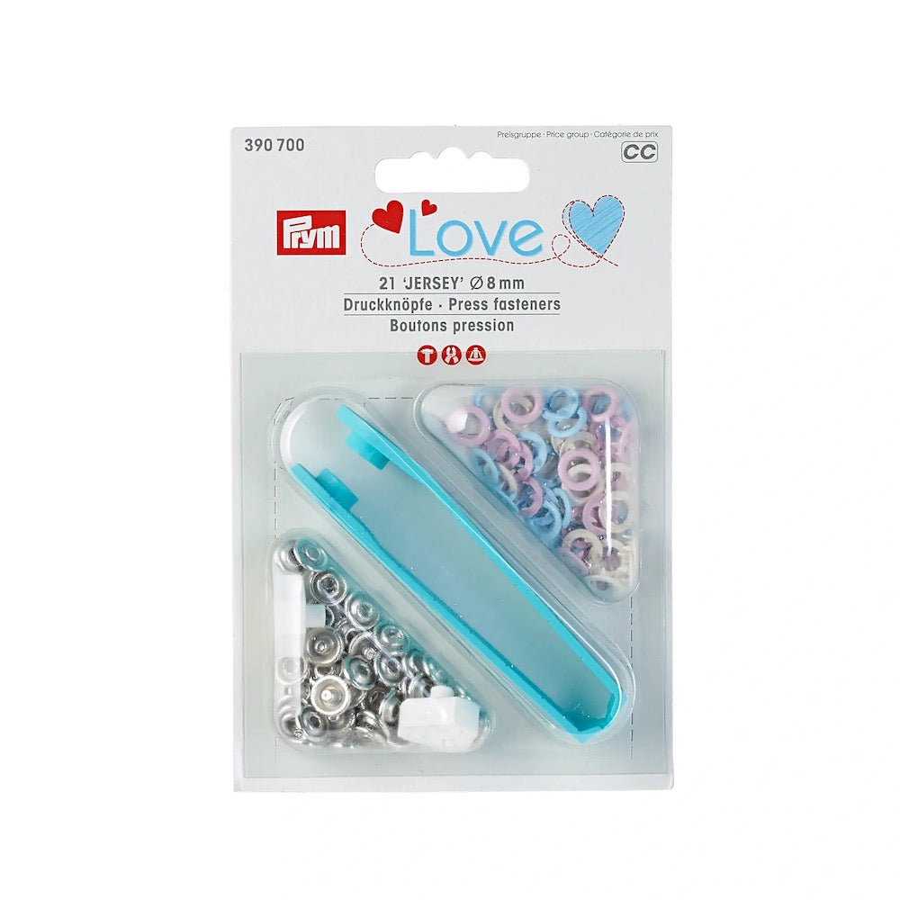 Prym, love collection, Druckknöpfe Set mit Werkzeug, rosa, 2