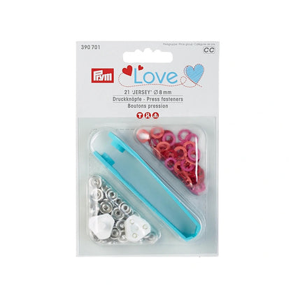 Prym, love collection, Druckknöpfe Set mit Werkzeug, rot, 2