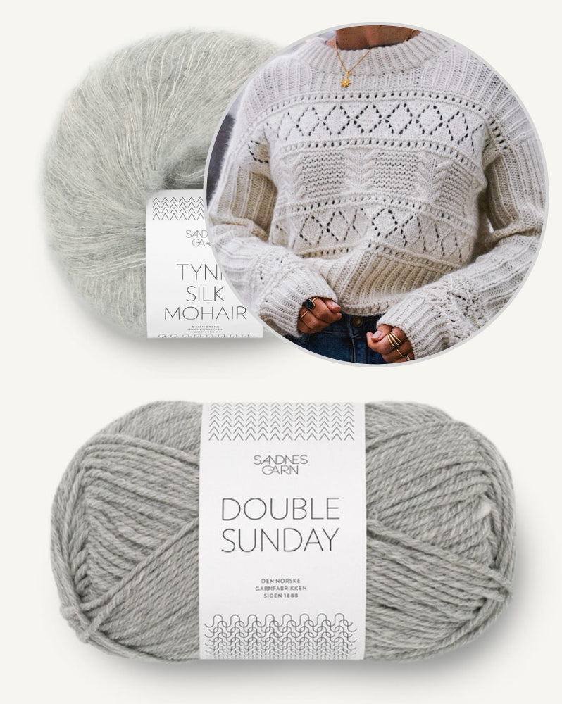 Kutovakika Salty Days Sweater mit Double Sunday und Tynn Silk Mohair von Sandnes Garn 11