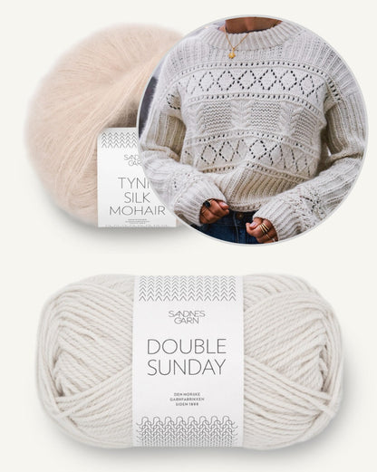 Kutovakika Salty Days Sweater mit Double Sunday und Tynn Silk Mohair von Sandnes Garn 14