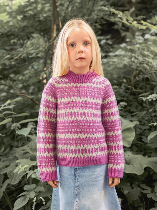 Kleiva children's sweater | knitting kit with printed instructions 2411 Norske Ikoner Barn 