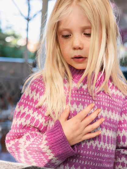 Kleiva children's sweater | knitting kit with printed instructions 2411 Norske Ikoner Barn 