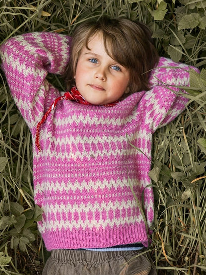 Kleiva children's sweater | knitting kit with printed instructions 2411 Norske Ikoner Barn 