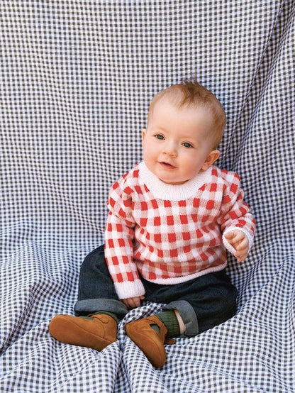 Sandnes, Baby Gingham, rot 1