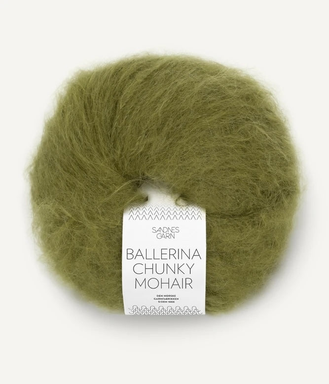 Sandnes Garn Ballerina Chunky Mohair Farbe moss green 9563