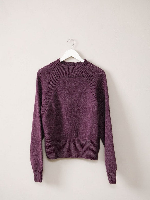 Sandnes, Kelly Pullover mit Alpakka Folgetrad, brombeere 2