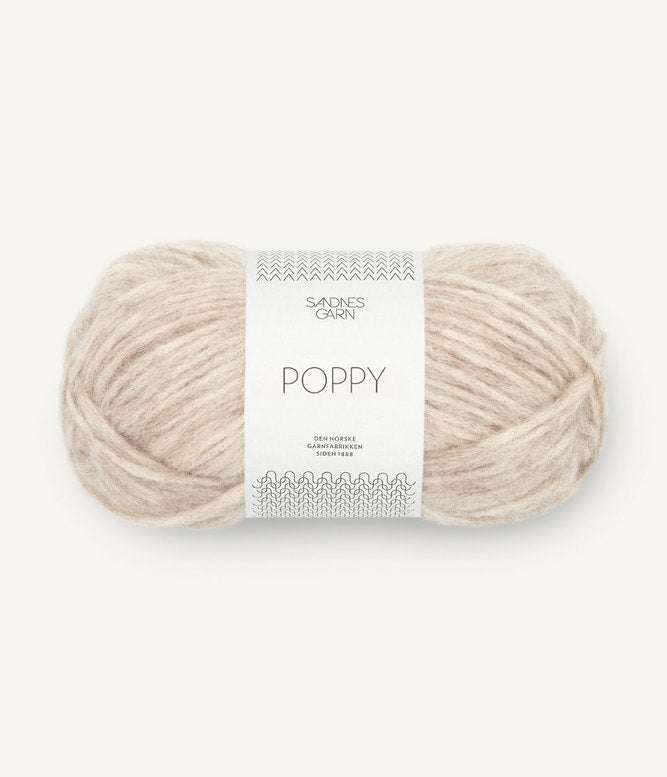 Sandnes Garn Poppy Farbe beige meliert 2611