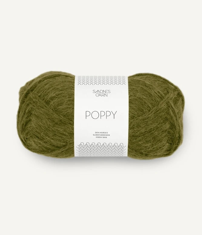 Sandnes Garn Poppy Farbe dark moss green 9563