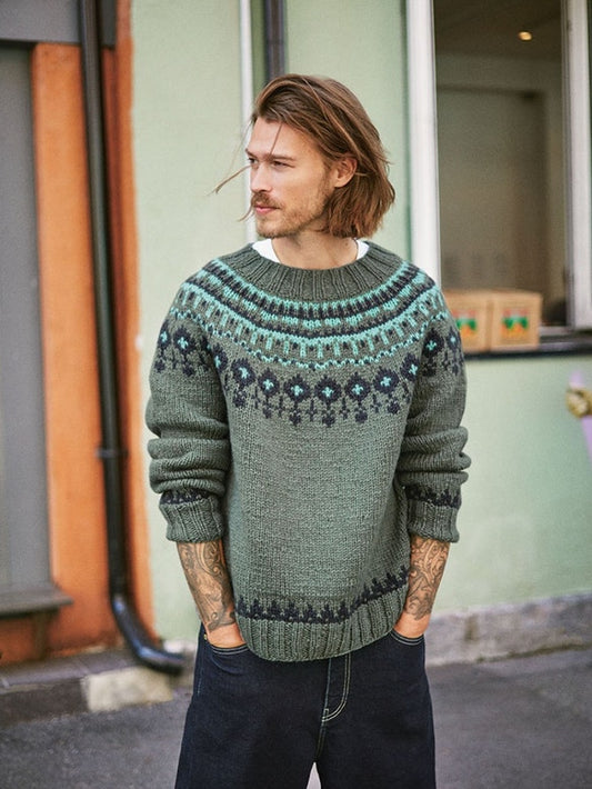 Sandnes, Grynet Pullover für Männer, Tema 72, 1