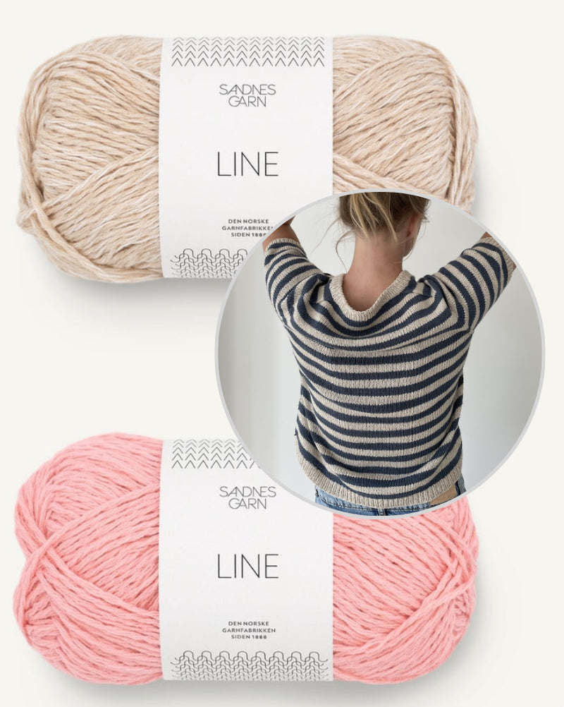 Coco Amour Knitwear Seaside Tee mit Line von Sandnes Garn Farbe mandel - blossom