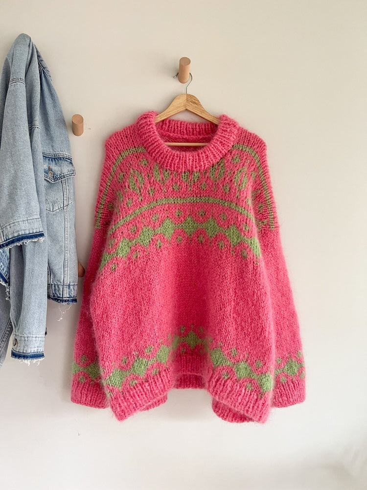 Secondknit Juli Sweater mit Ballerina Chunky Mohair von Sandnes Garn 2