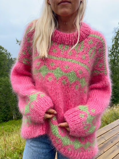 Secondknit Juli Sweater mit Ballerina Chunky Mohair von Sandnes Garn 3