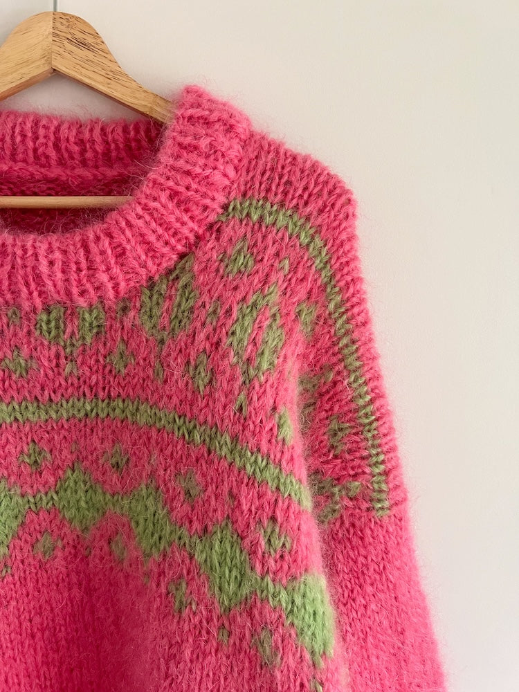 Secondknit Juli Sweater mit Ballerina Chunky Mohair von Sandnes Garn 5