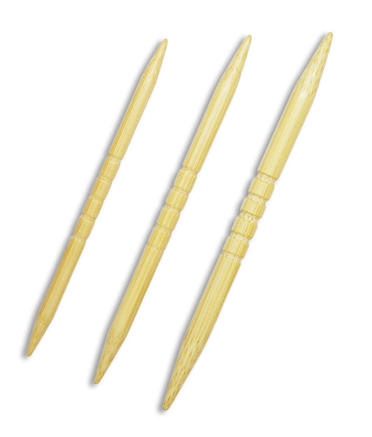 Shirotake braiding needles bamboo set of 3 