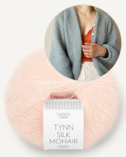 Novemberknits Shine Cardigan mit Tynn Silk Mohair von Sandnes Garn 12