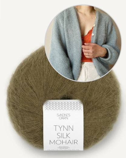 Novemberknits Shine Cardigan mit Tynn Silk Mohair von Sandnes Garn 14