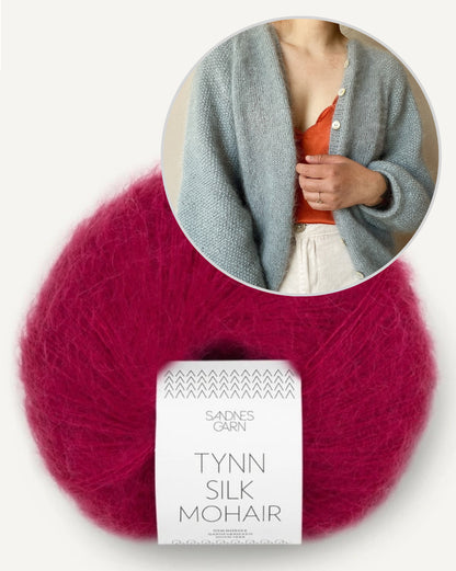 Novemberknits Shine Cardigan mit Tynn Silk Mohair von Sandnes Garn 13