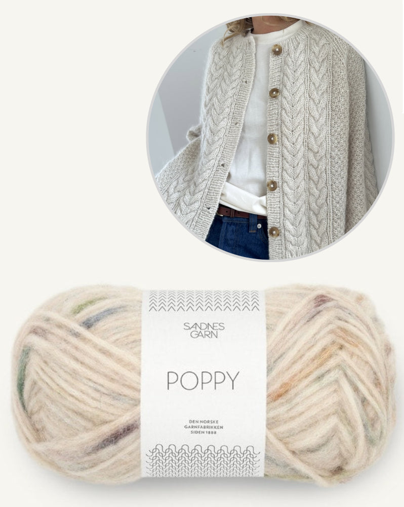 Siri Cardigan von LeKnit mit Poppy von Sandnes Garn 13