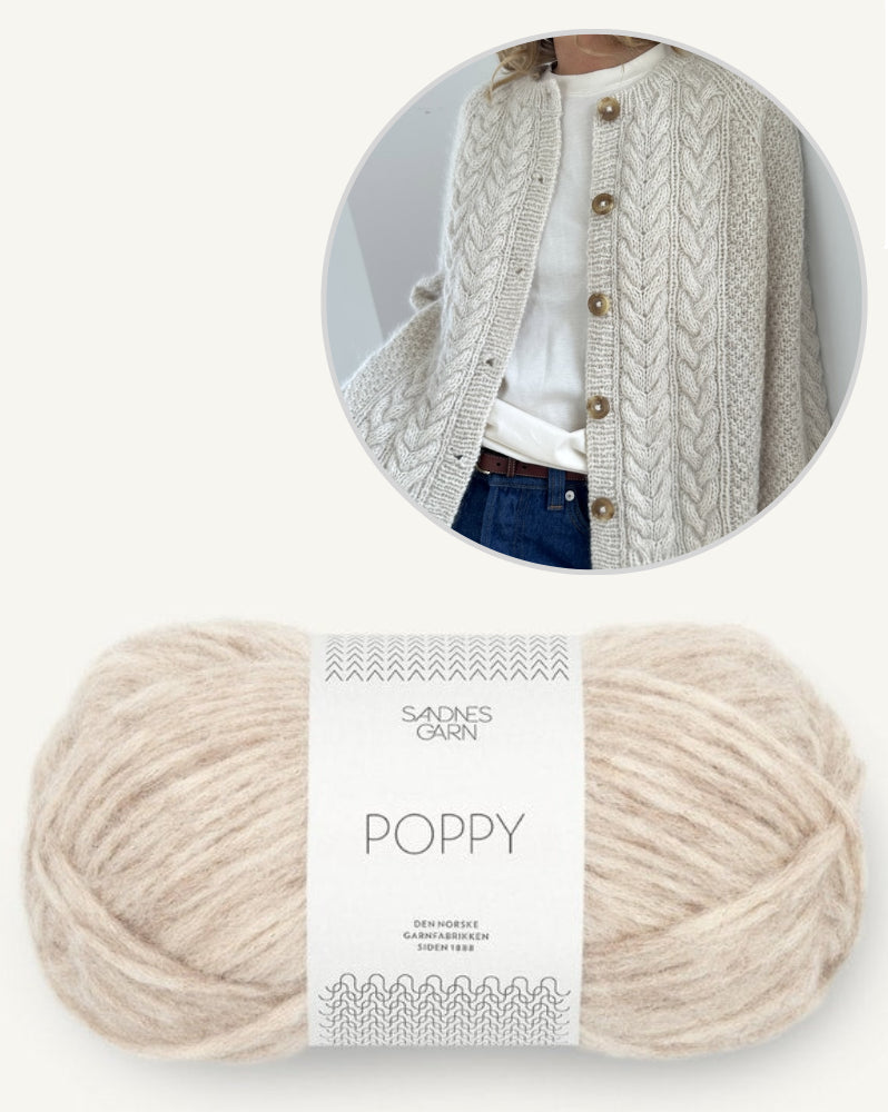 Siri Cardigan von LeKnit mit Poppy von Sandnes Garn 11