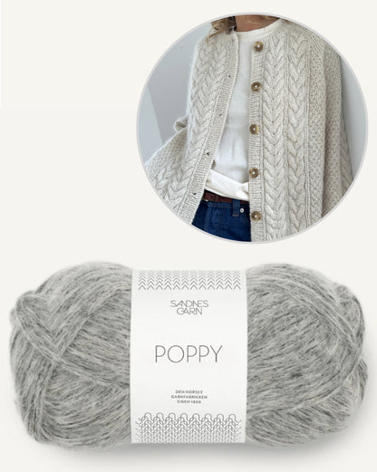 Siri Cardigan von LeKnit mit Poppy von Sandnes Garn 10.3