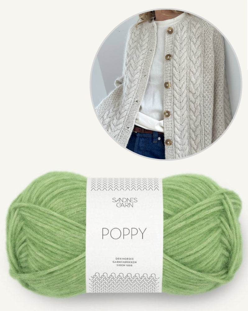 Siri Cardigan von LeKnit mit Poppy von Sandnes Garn 14