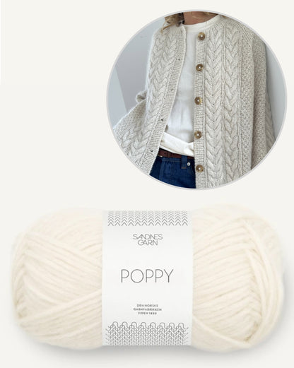 Siri Cardigan von LeKnit mit Poppy von Sandnes Garn 10.2