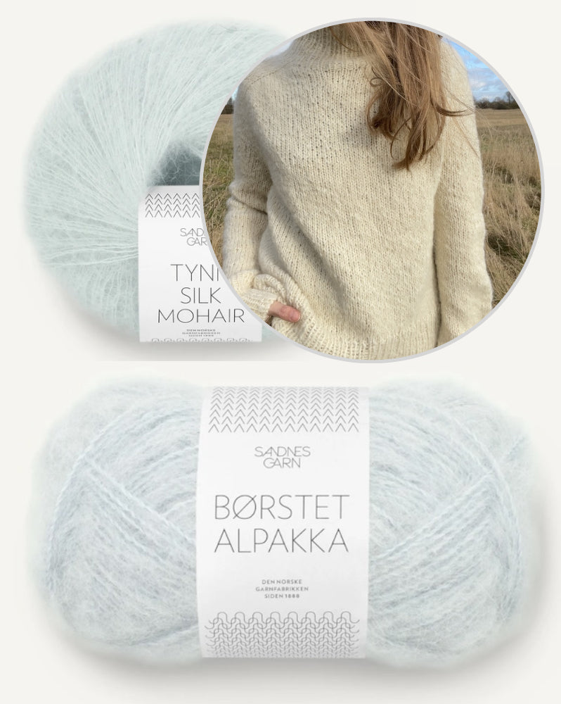 Sola Sweater von LeKnit mit Borstet Alpakka und Tynn Silk Mohair von Sandnes Garn 9