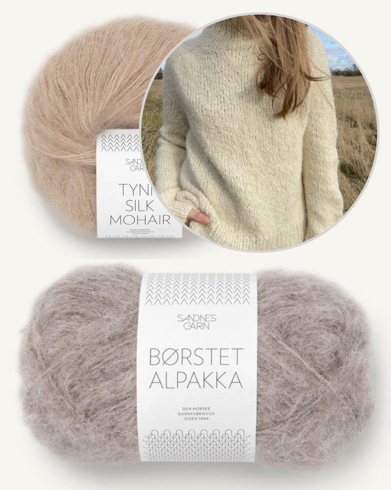 Sola Sweater von LeKnit mit Borstet Alpakka und Tynn Silk Mohair von Sandnes Garn 11