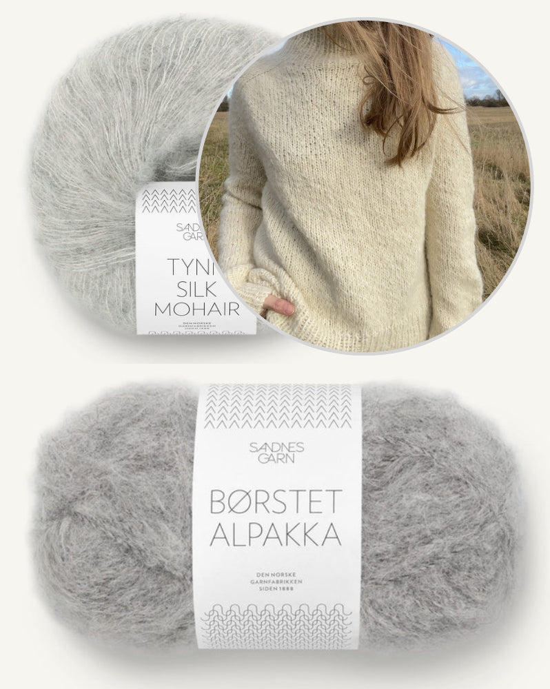 Sola Sweater von LeKnit mit Borstet Alpakka und Tynn Silk Mohair von Sandnes Garn 14